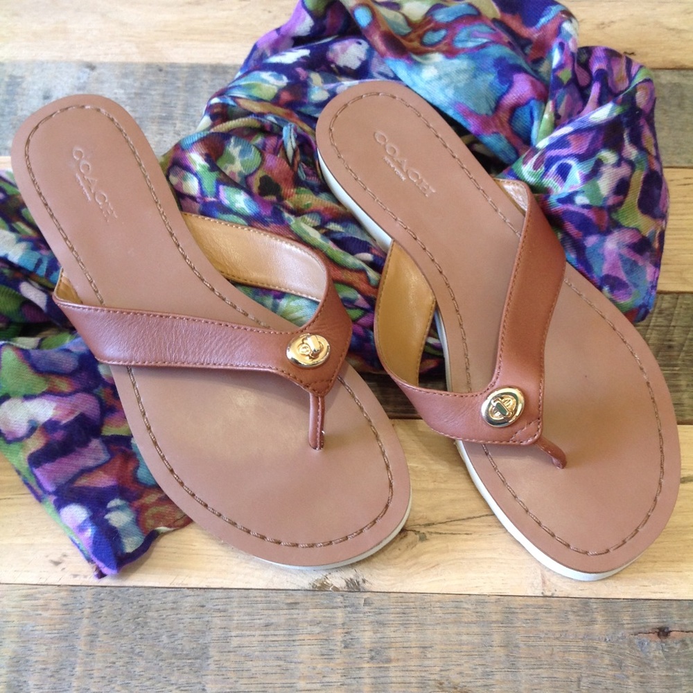 Coach Shelly Sandal with Twist-lock Accent